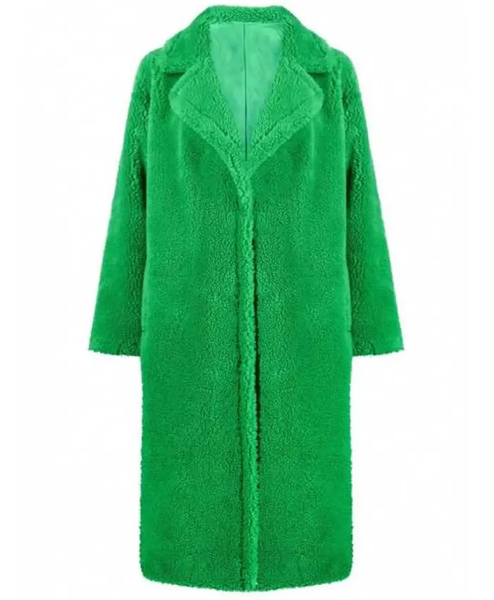 Elsbeth S02 Carrie Preston Green Fur Coat - Image 3