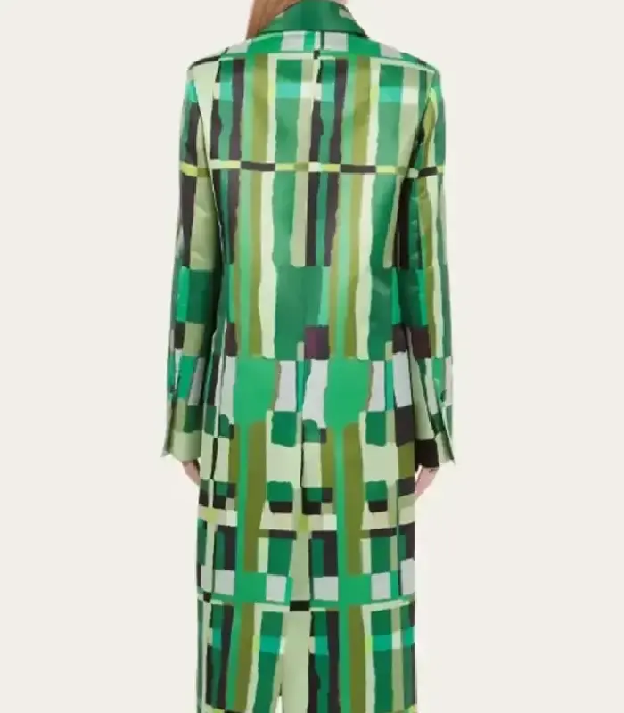 Carrie Preston Elsbeth S03 Green Coat - Image 3