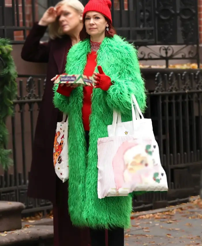 Carrie Preston Elsbeth Tv Sereis S03 Elsbeth Tascioni Green Shaggy Coat