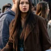 Carrie Series Miss Desjardin Suede Leather Coat