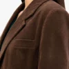 Carrie Series Miss Desjardin Suede Leather Coat For Womens