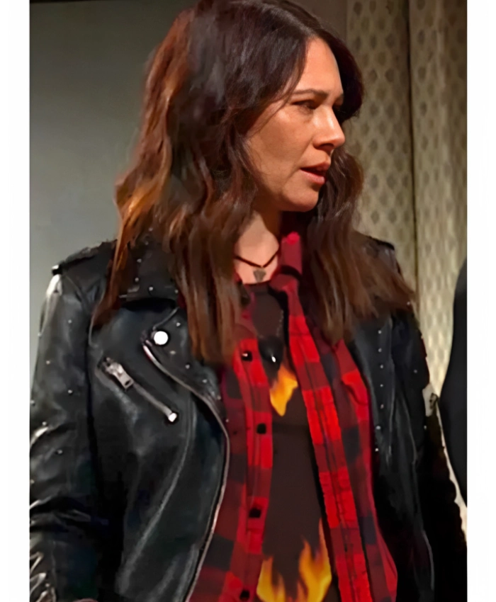 Catherine Kresge TV Series The Young And The Restless 2026 Annie Black Leather Jacket