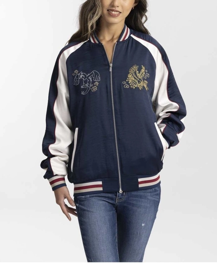Celio x Pokemon Blue Varsity Jacket