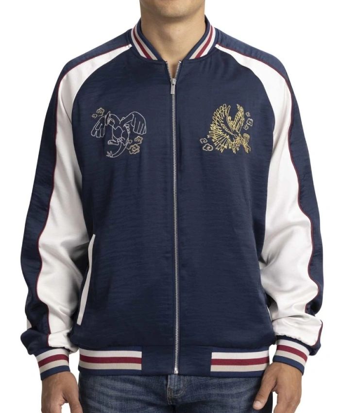 Celio x Pokemon Satin Varsity Jacket