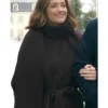 Champagne Problems 2025 Minka Kelly Burgundy Trench Coat