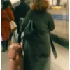 Champagne Problems 2025 Minka Kelly Green Wool Coat