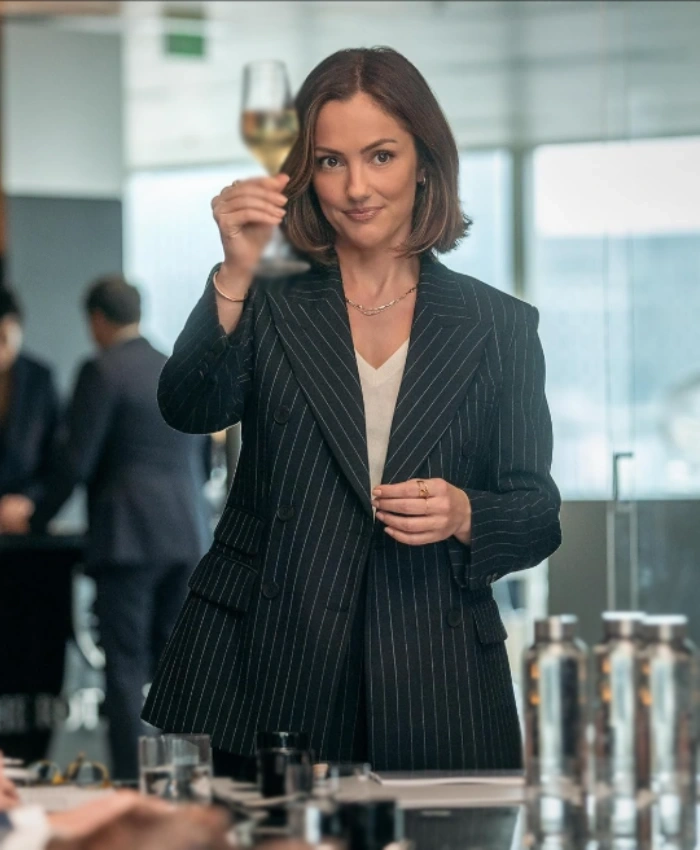 Champagne Problems Minka Kelly Black Blazer