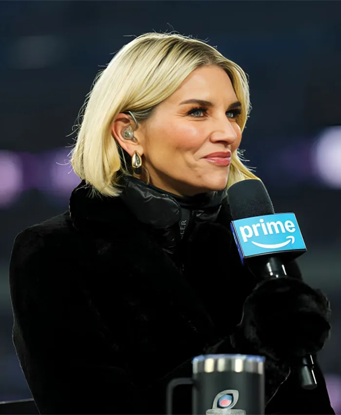 Charissa Thompson AFC Wild Card Playoffs Black Trench Coat