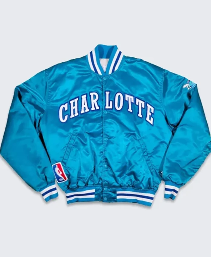 Charlotte Hornets 90s Blue Varsity Jacket