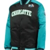 Charlotte Hornets Black And Teal Hardwood Classics Reload 3.0 Varsity Jacket
