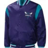 Charlotte Hornets Force Play Purple Varsity Jacket