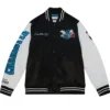 Charlotte Hornets Team Origins Black And White Varsity Jacket