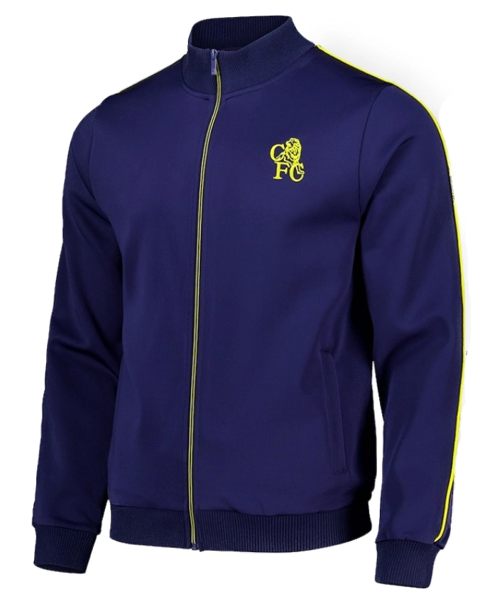 Chelsea Retro Crest Zip Up Navy Track Jacket For Men And Women