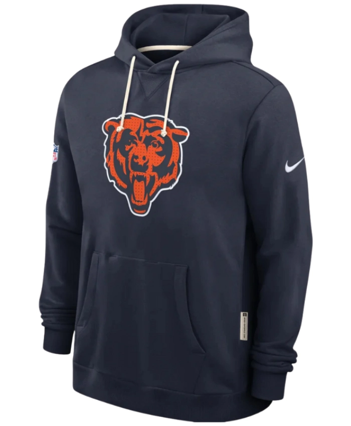 Chicago Bears 2025 Ben Johnson Sideline Initial Home Blue Unisex Hoodie