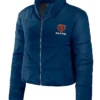 Chicago Bears Blue Puffer Cropped Jacket