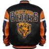 Chicago Bears Bomber Leather Jacket For Unisex