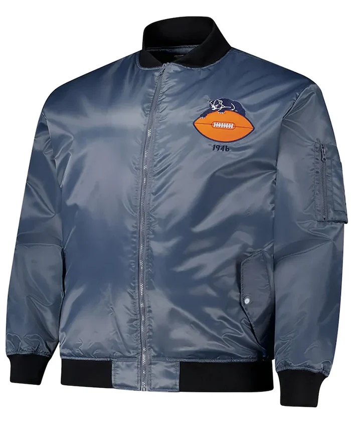 Chicago Bears Charcoal Bomber Jacket