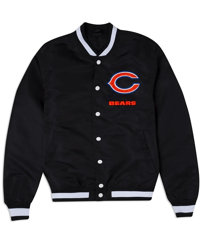 Chicago Bears Logo Select Black Varsity Jacket
