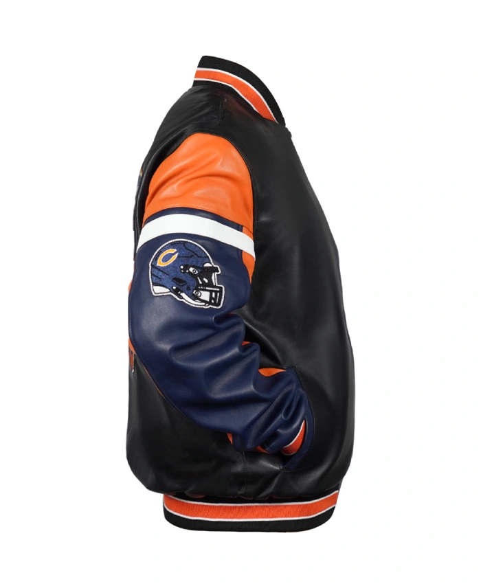 Chicago Bears Multicolor Bomber Leather Jacket For Men And Women