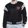 Chicago Bears Printed Logo Black Varsity Jacket