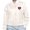 Chicago Bears Printed Logo Cream Varsity Jacket