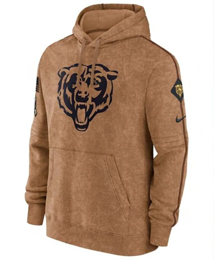 Chicago Bears Salute To Service Club Brown Hoodie