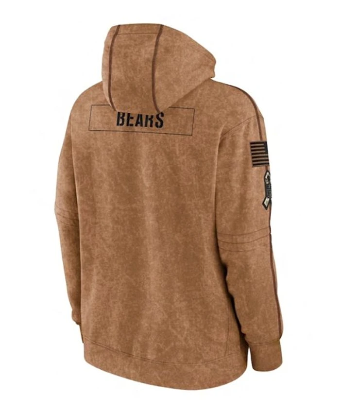 Chicago Bears Salute To Service Club Brown Pullover Hoodie