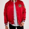 Chicago Blackhawks Throwback Red Letterman Varsity Jacket