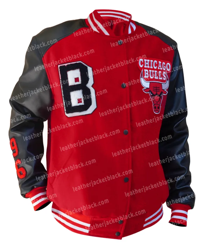 Chicago Bulls 80s Red Varsity Jacket