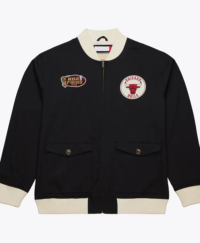 Chicago Bulls Black Bomber Jacket
