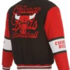 Chicago Bulls Black Red Varsity Jacket