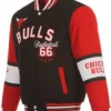 Chicago Bulls Black And Red Varsity Jacket