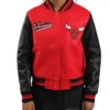 Chicago Bulls Chi Town Red And Black Varsity Jacket