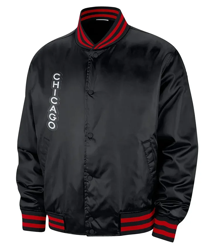 Chicago Bulls City Edition Prime Black Varsity Jacket