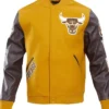 Chicago Bulls Classic Black And Yellow Varsity Jacket