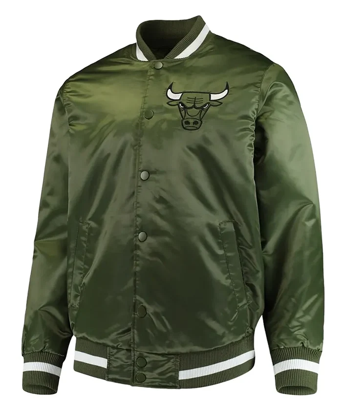 Chicago Bulls Forest Green Varsity Jacket