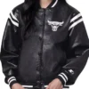 Chicago Bulls High Heat Vegan Full Snap Black Varsity Leather Jacket