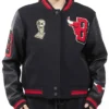 Chicago Bulls Mashup 6X Black Varsity Jacket