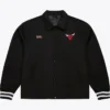 Chicago Bulls Oversweep Black Varsity Jacket
