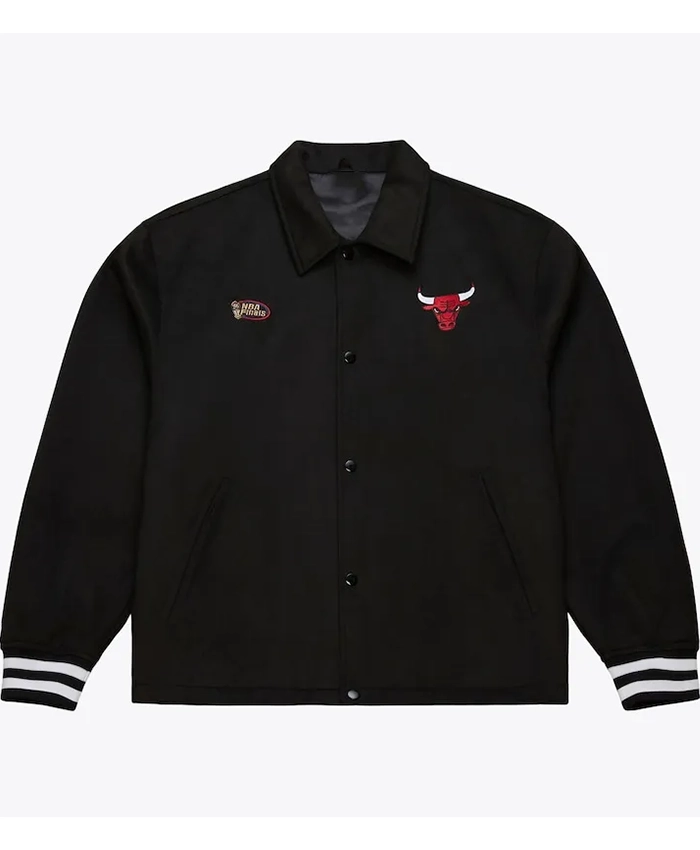 Chicago Bulls Oversweep Black Varsity Jacket