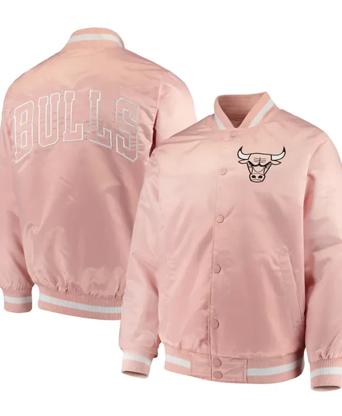 Chicago Bulls Pink Varsity Jacket