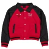 Chicago Bulls Red And Black Throwback Varsity Jacket