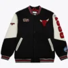 Chicago Bulls Team History Vintage Logo Varsity Jacket