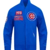 Chicago Cubs Area Code Royal Blue Bomber Jacket