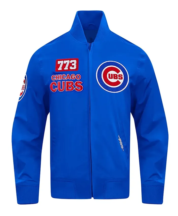 Chicago Cubs Area Code Royal Blue Bomber Jacket