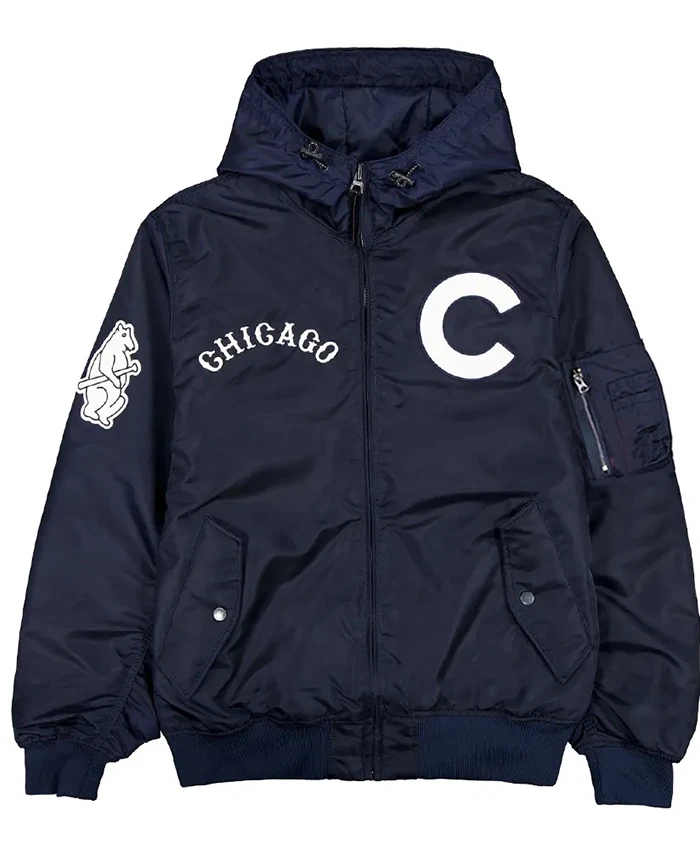 Chicago Cubs Historic L 2B Bomber Hooded Jacket