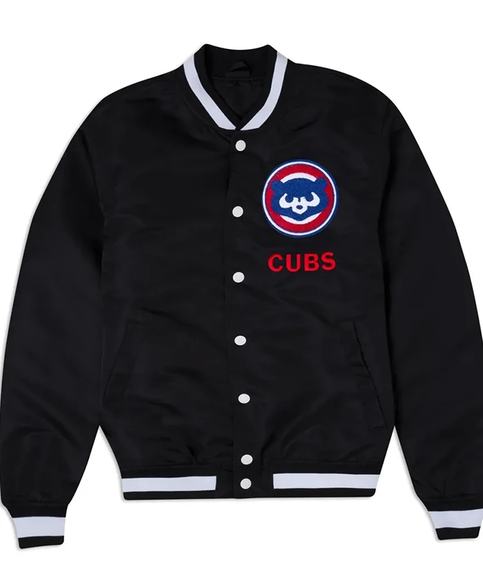 Chicago Cubs Logo Select Black Varsity Jacket