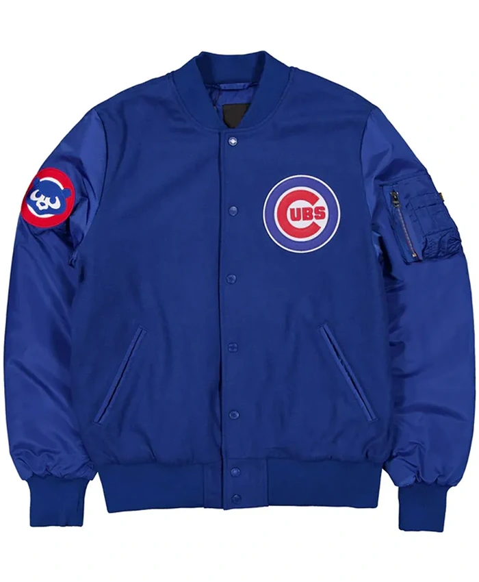 Chicago Cubs MA 1 Historic Blue Varsity Jacket