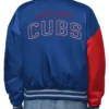 Chicago Cubs Offside Royal And Red Satin Jacket