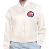 Chicago Cubs Printed Logo Cream Varsity Jacket